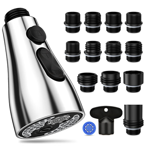 Ifaucet kitchen faucet head replacement main view showcases broad compatibility with hoses for easy upgrade.