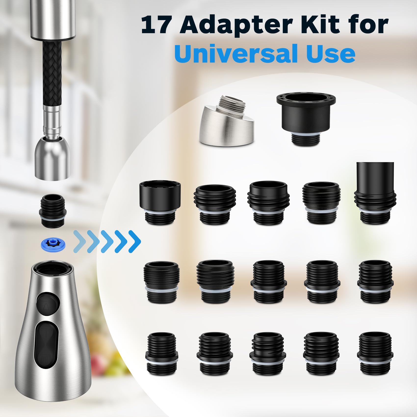 Ifaucet removable aerator with key allows easy cleaning and quiet flow.