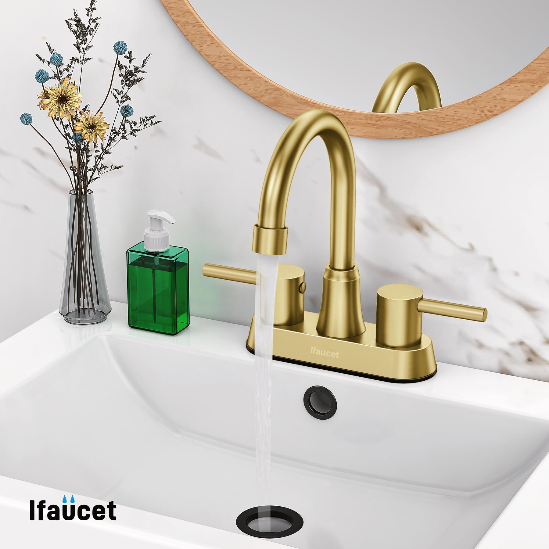 Ifaucet SUS304 stainless steel finish resists rust and corrosion