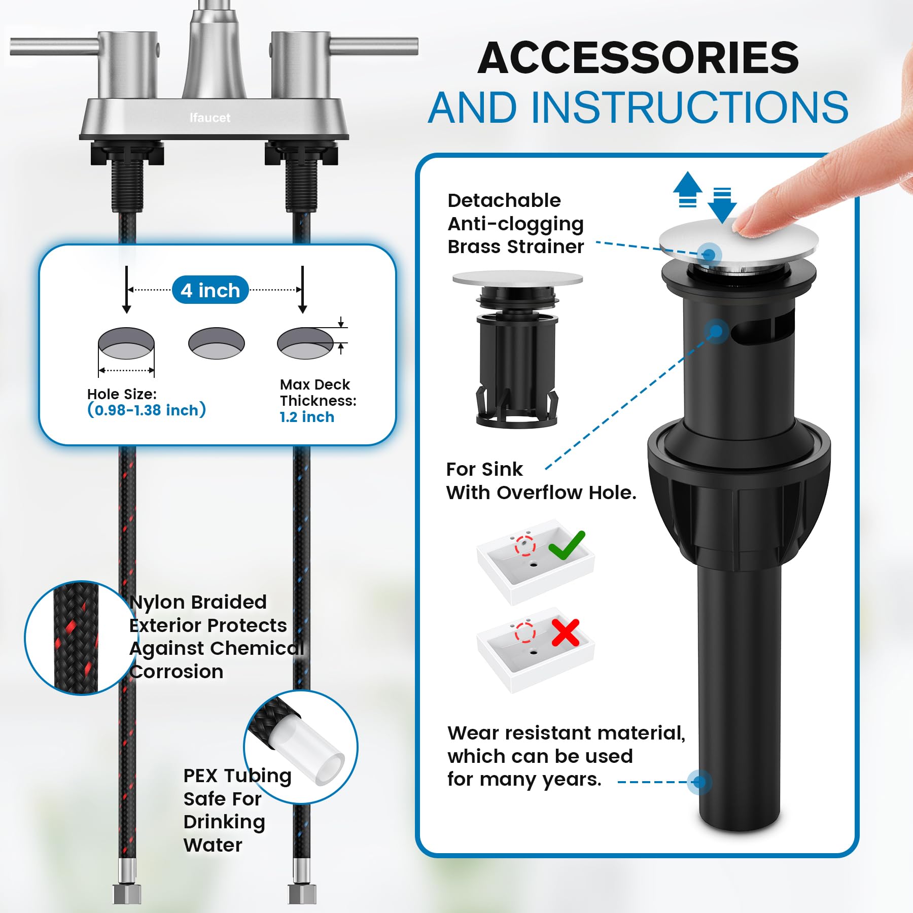 Ifaucet water-saving 1-2 gpm aerator reducing water use while maintaining flow.
