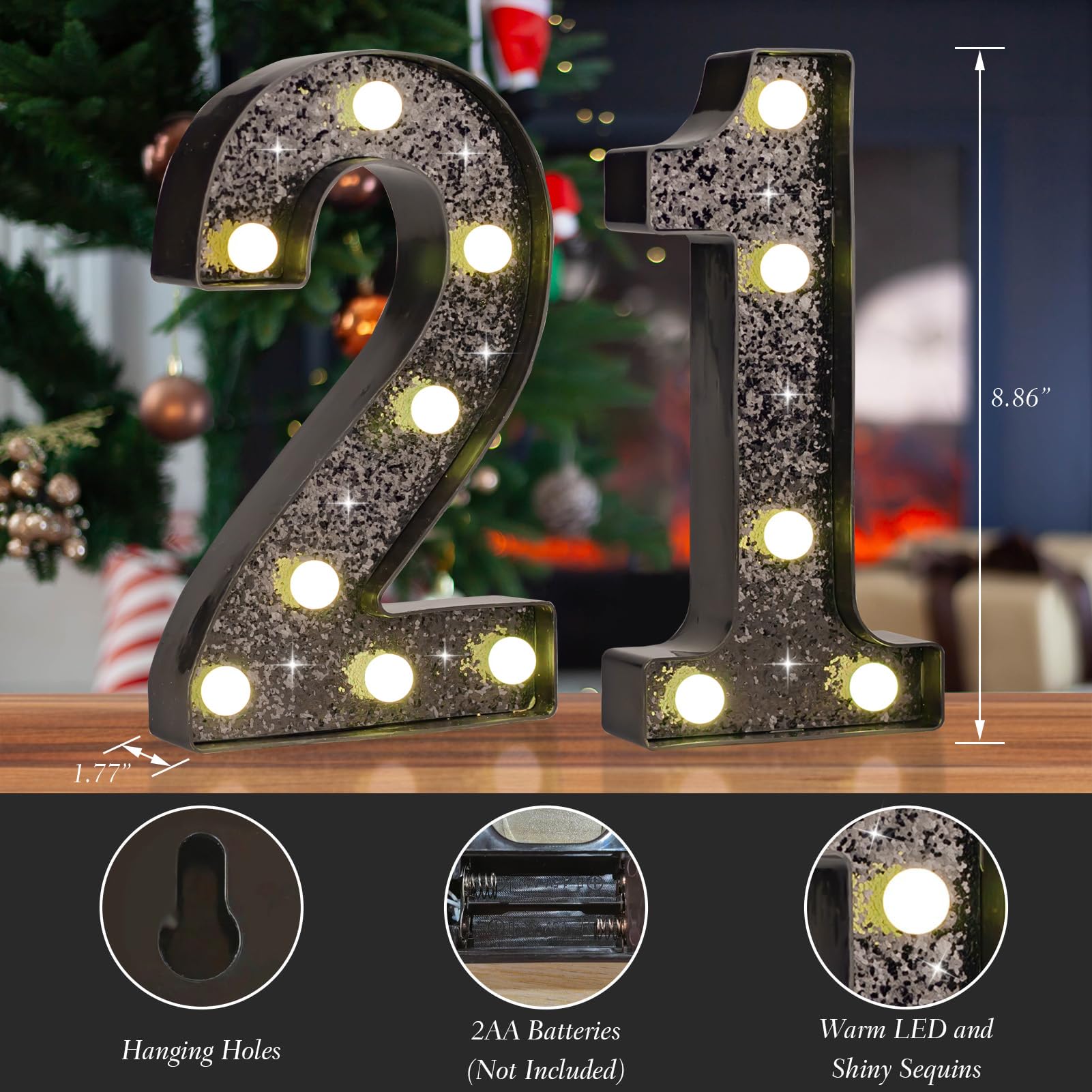 IFDGCTK DIY LED numbers allow custom celebration messages without wires.