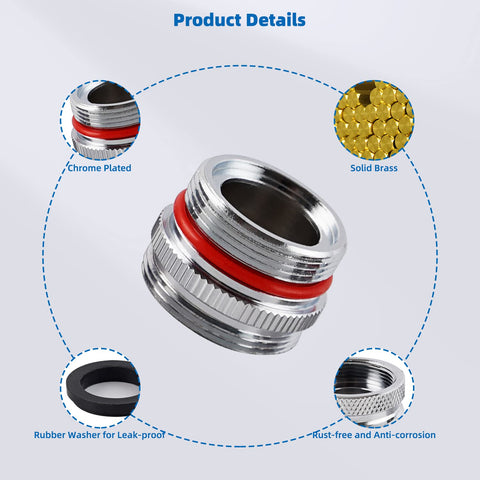 iFealClear adapter connects garden hoses to faucet diverter.
