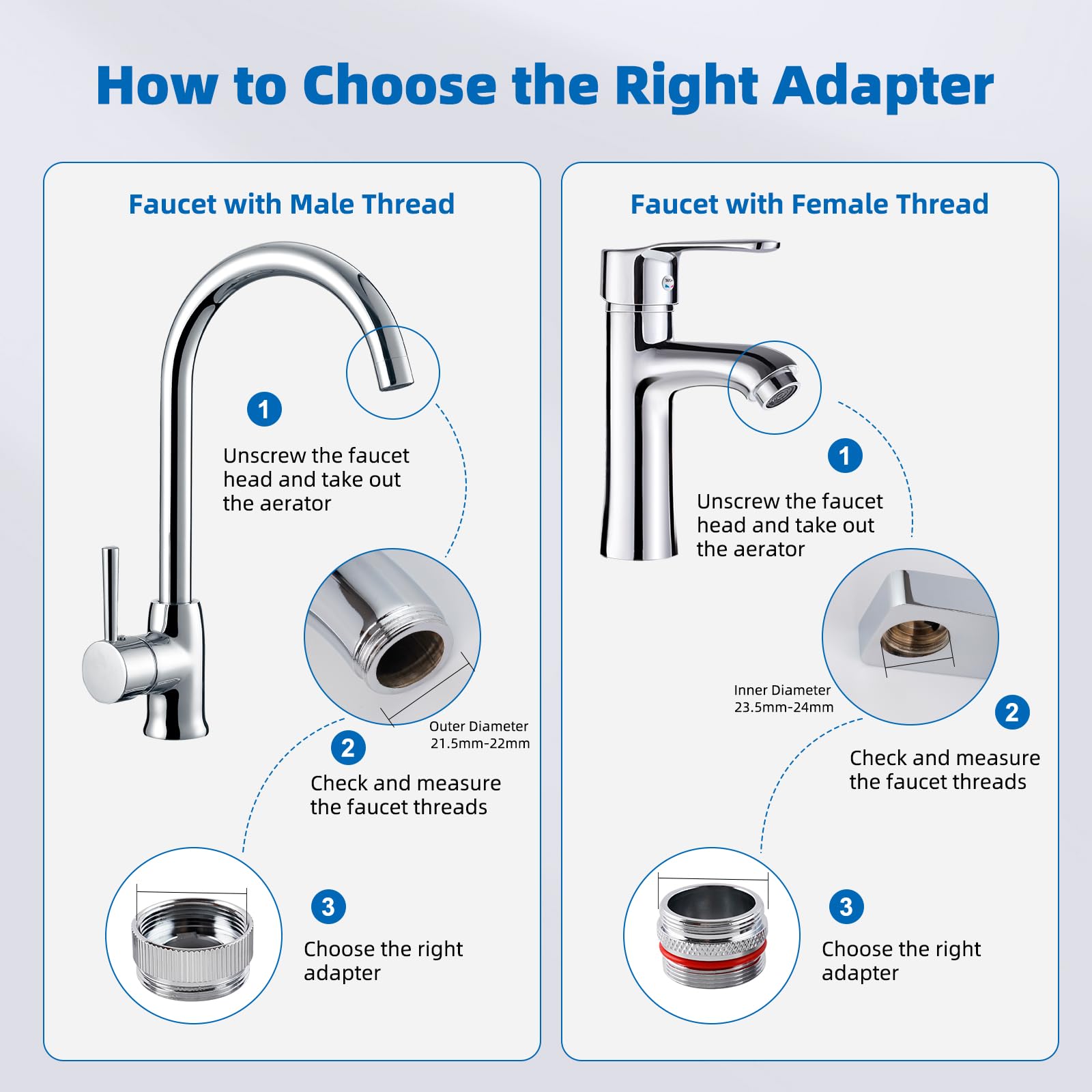 iFealClear included wrenches for easy aerator removal.