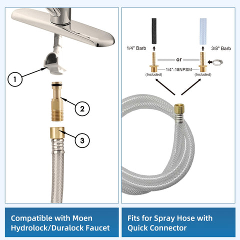 ifealclear brushed-nickel finish sprayer close-up highlighting durable, scratch-resistant surface.