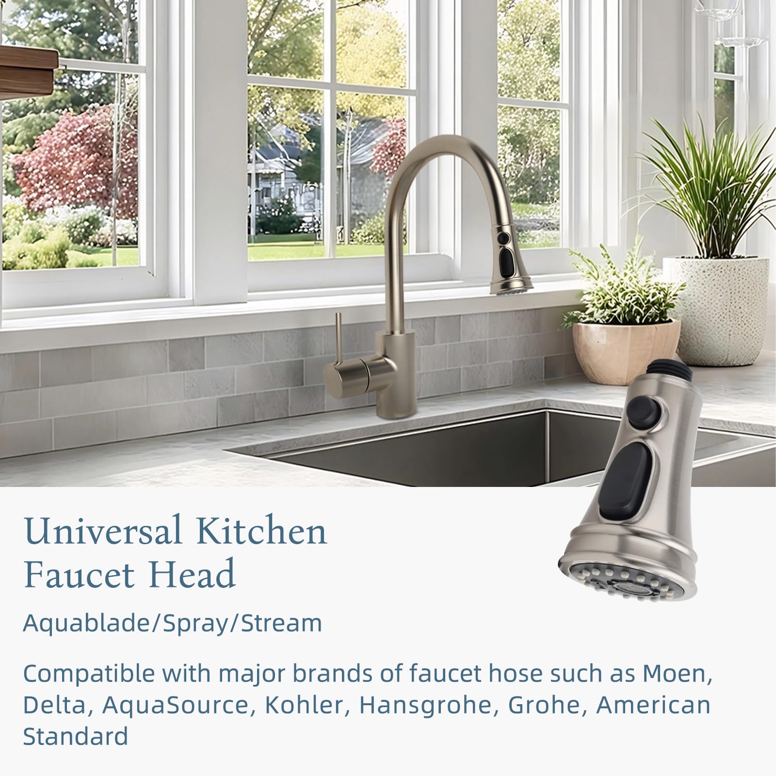 iFealClear compatible with Moen, Delta, Kohler, and others for flexible upgrades.