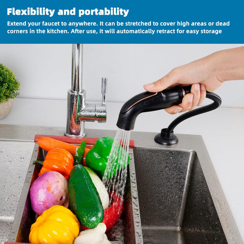 iFealClear high-pressure spray offers powerful cleaning for dishes and fruits.