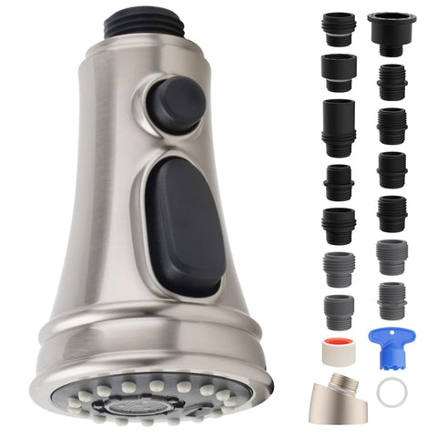iFealClear universal kitchen sprayer head with 15 adapters for easy compatibility and swift replacement.