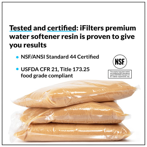 iFilters resin media installed in a water softener for improved efficiency.