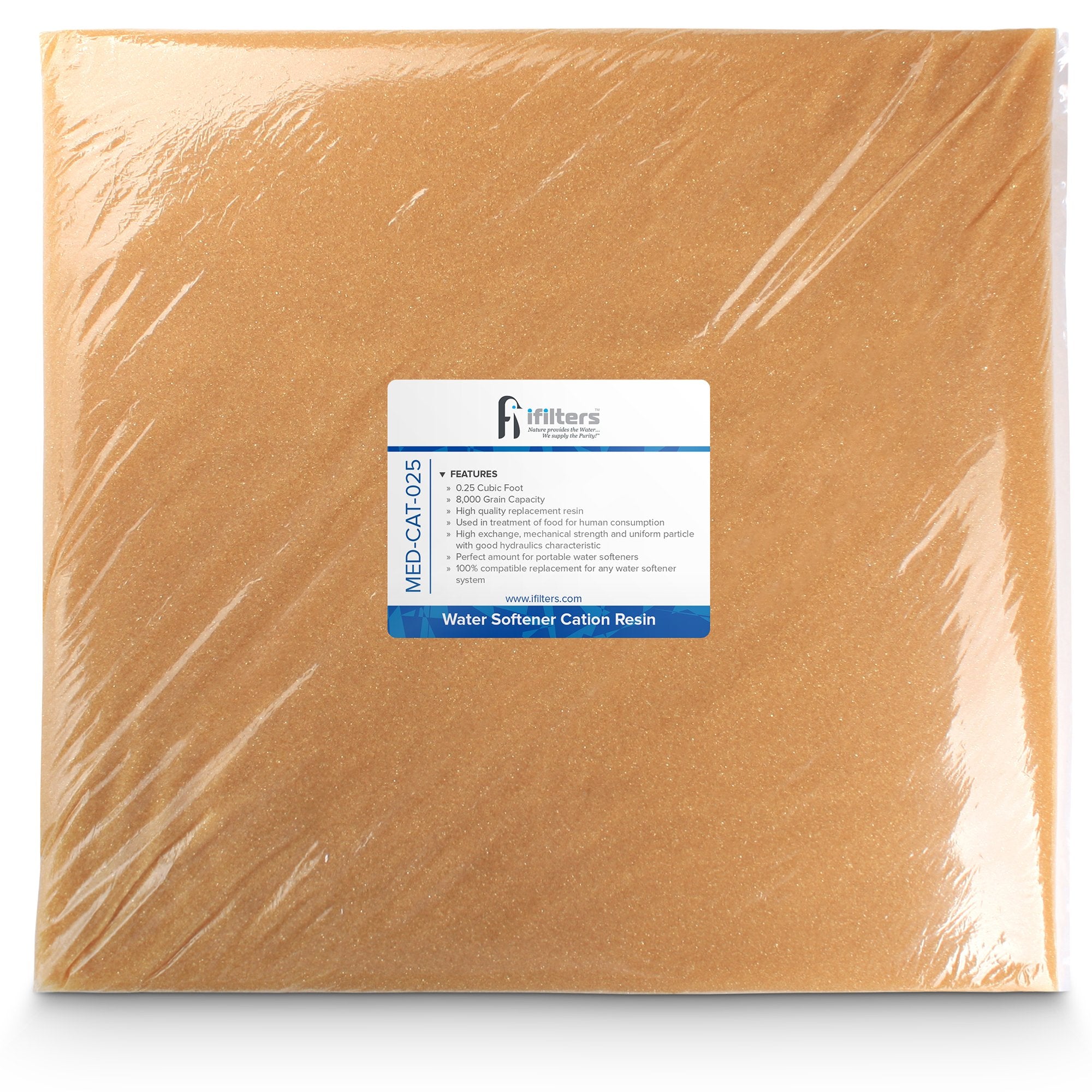 iFilters resin media replacement packaged in dual bags for easy handling.