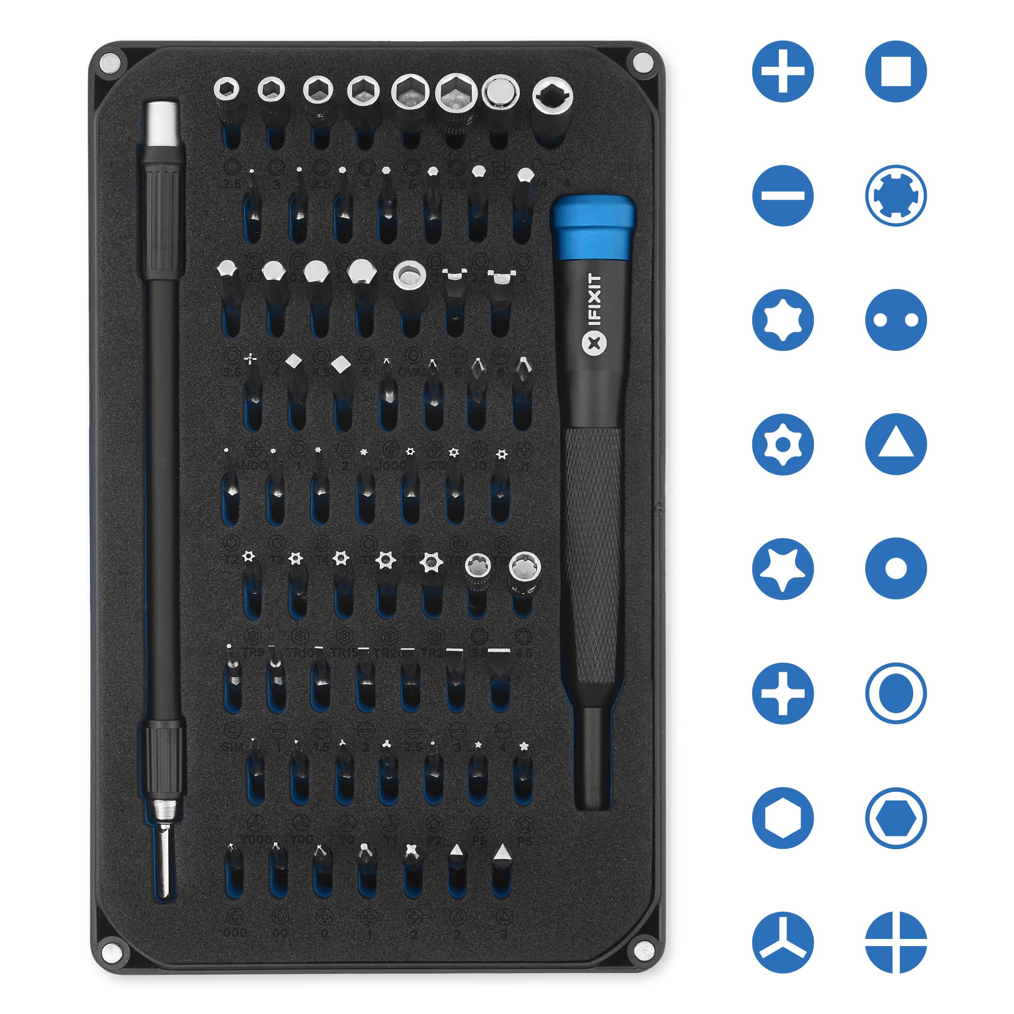 ifixit Mako Driver Kit: 4 mm aluminum handle with magnetic socket for precise torque.
