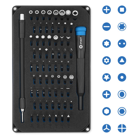 ifixit Mako Driver Kit: 4 mm aluminum handle with magnetic socket for precise torque.
