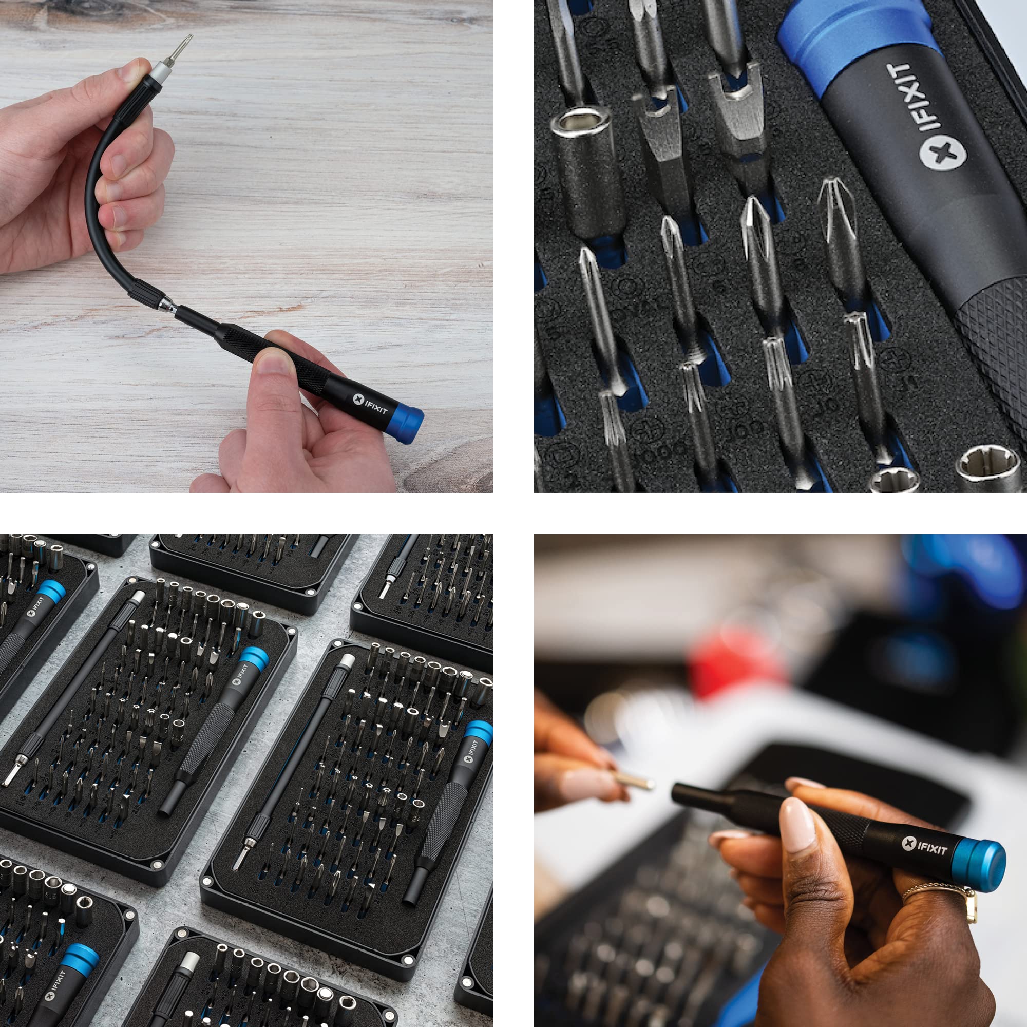 ifixit Mako Driver Kit: flexible extension to reach tight screws.