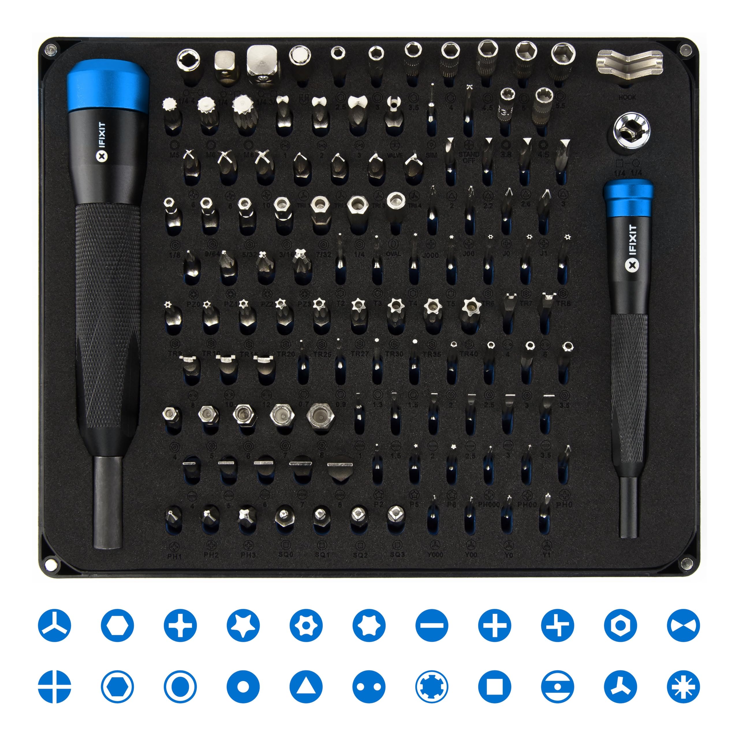 ifixit manta driver kit organizer lid doubles as a sorting tray.
