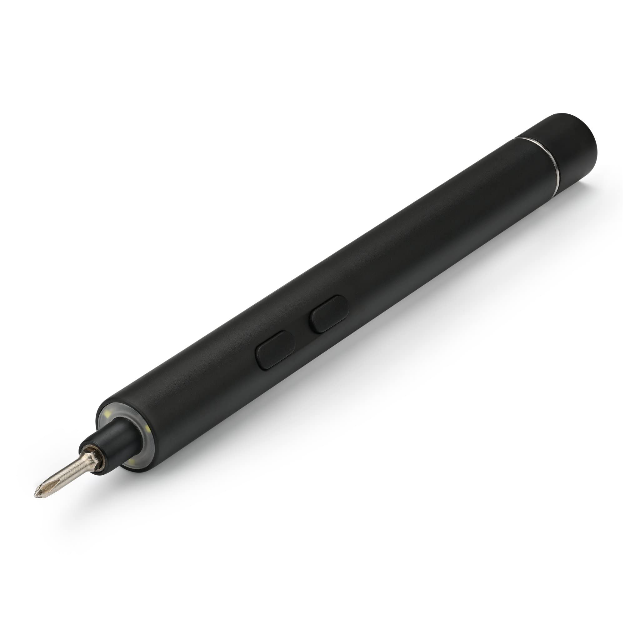 iFixit precision electric screwdriver in use during electronics assembly for precise tightening.