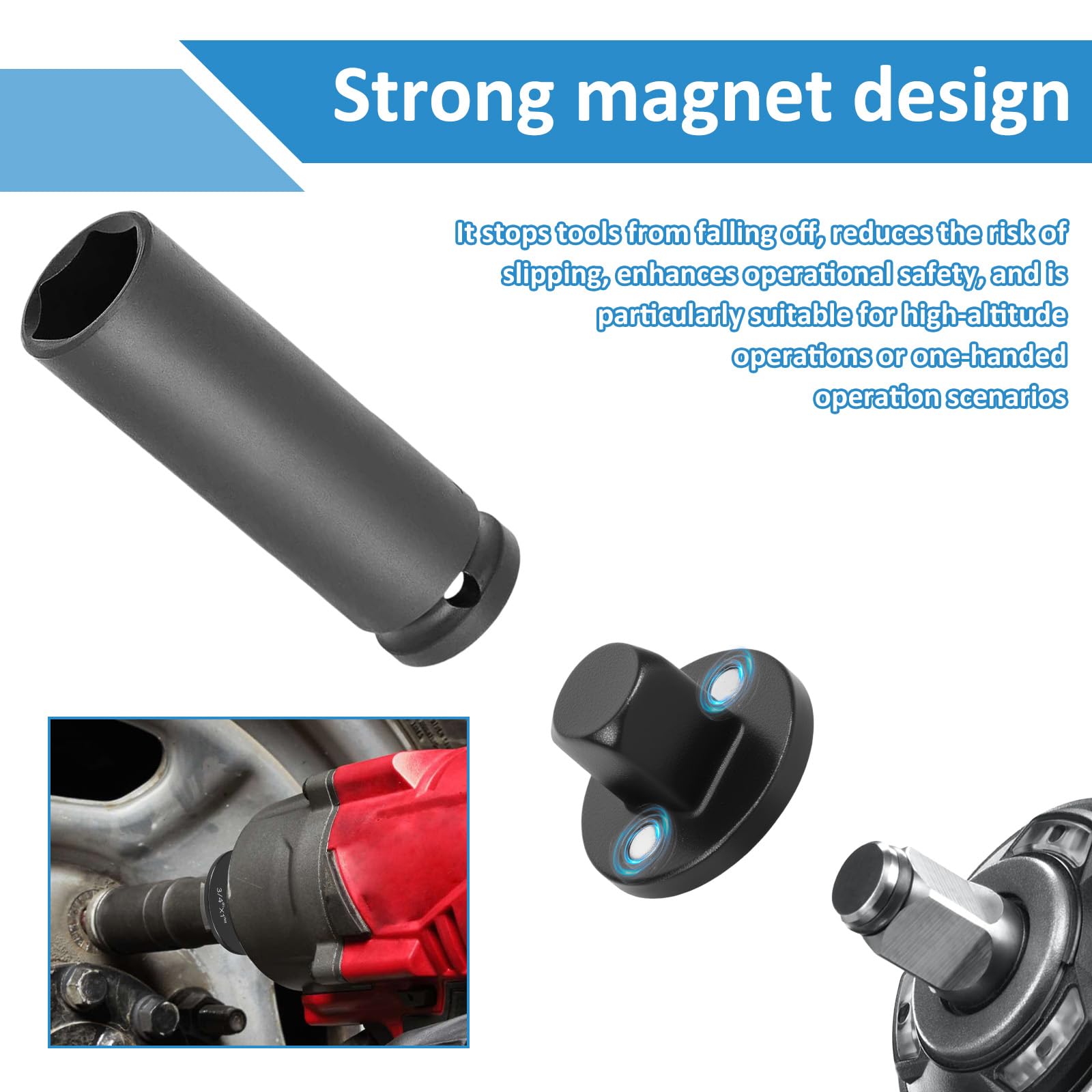 IFOKAMOG magnetic feature showing secure hold on sockets