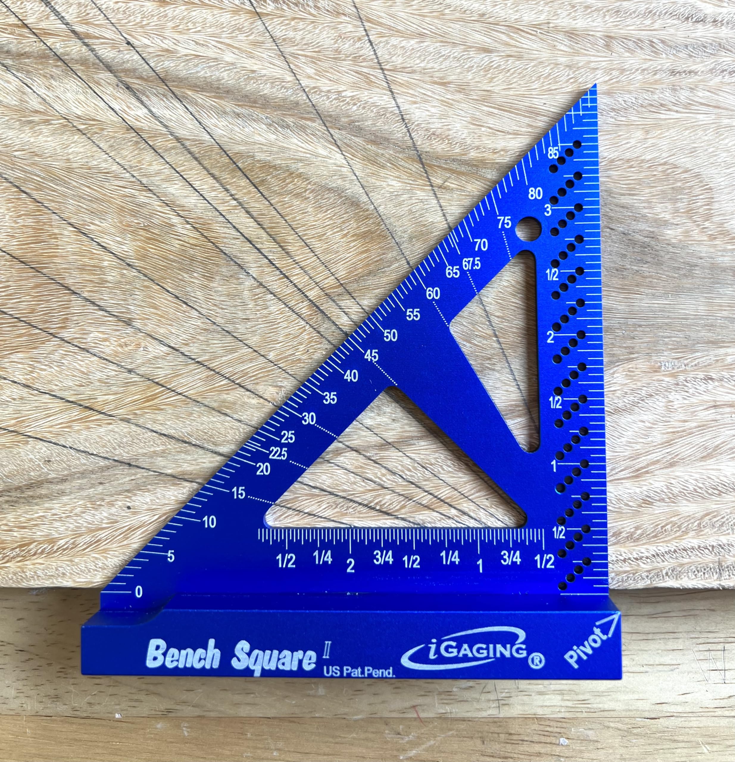 iGaging bench square angle references with 22.5° and 67.5° markings aid layout