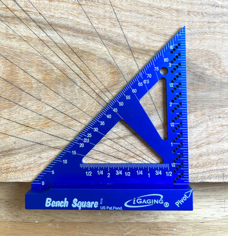 iGaging bench square angle references with 22.5° and 67.5° markings aid layout