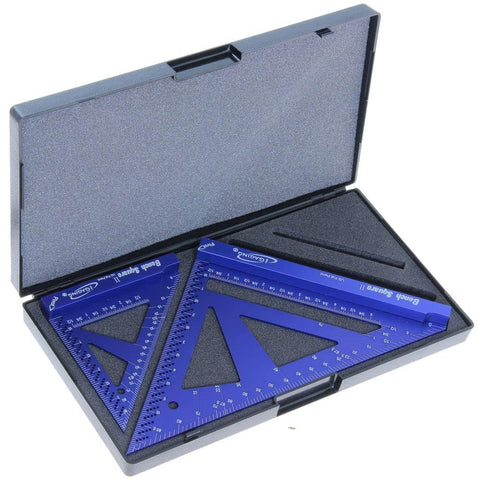 iGaging bench square 4-7 set side view shows blue anodized finish for protection
