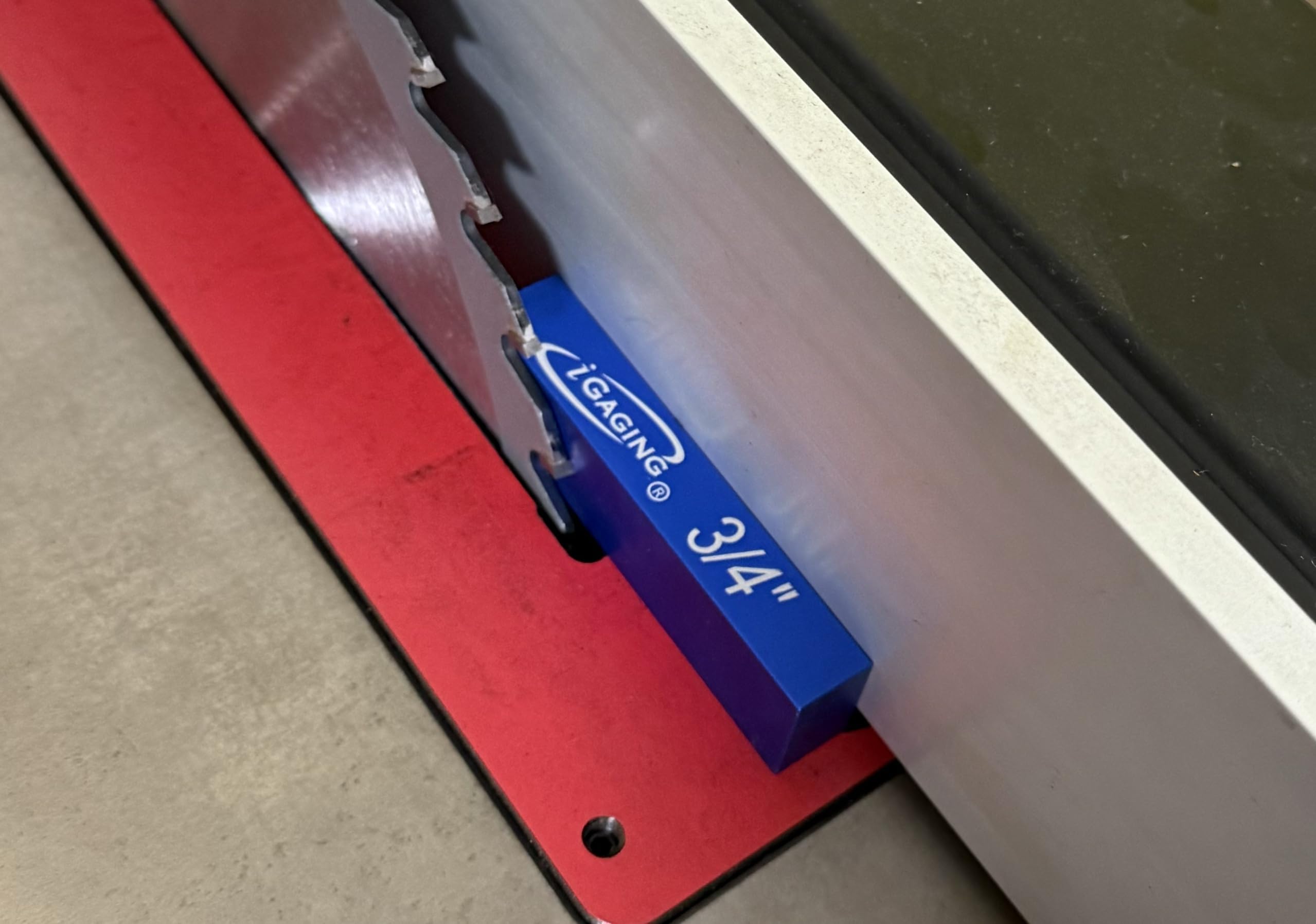 Solid aluminum construction of iGaging setup blocks resists wear in busy shops.