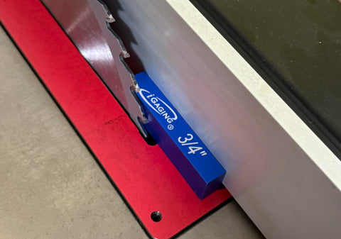 Solid aluminum construction of iGaging setup blocks resists wear in busy shops.