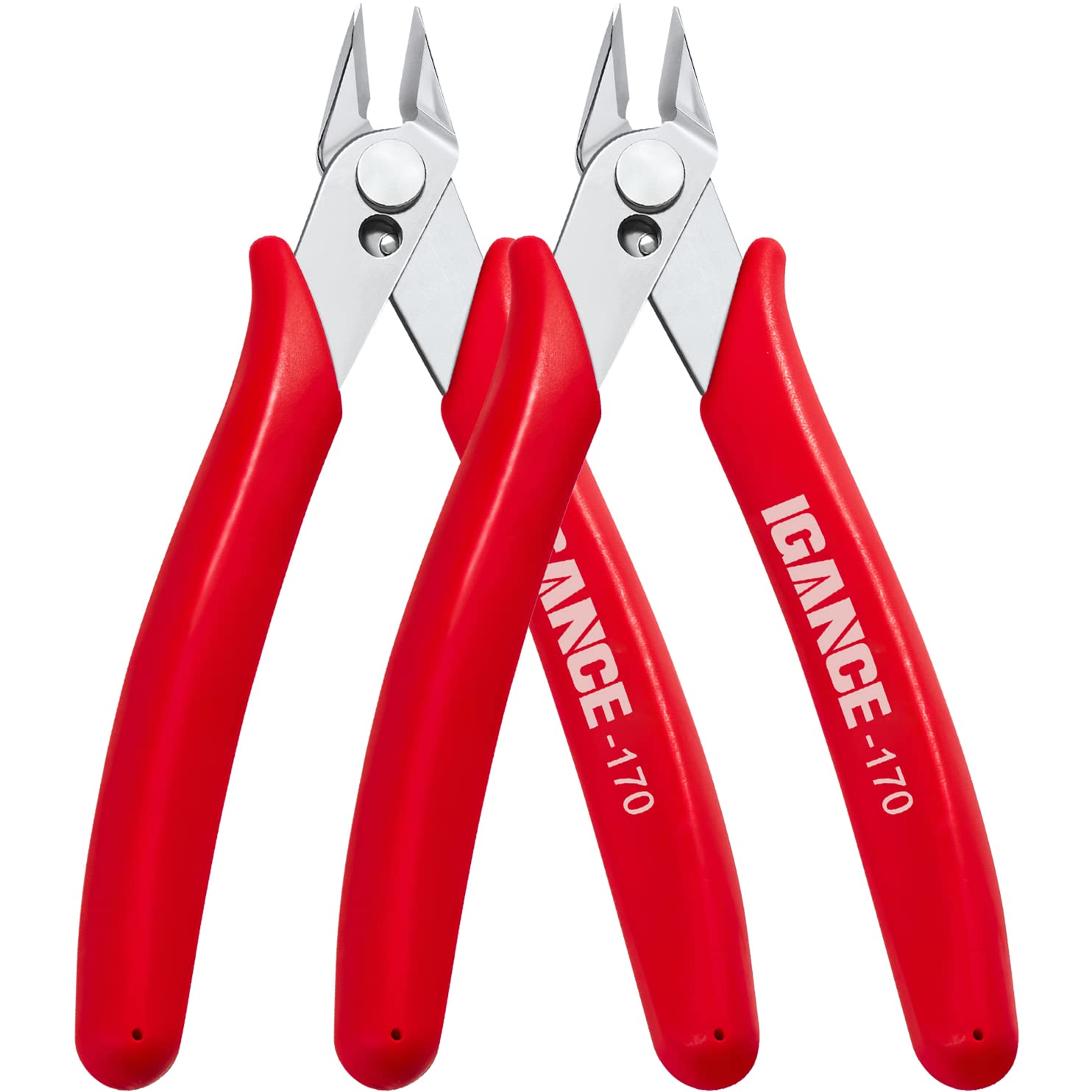 IGAN 170 flush wire cutters angled-head for precise cuts in tight spaces.