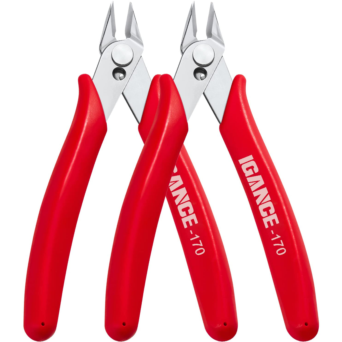 IGAN 170 flush wire cutters angled-head for precise cuts in tight spaces.