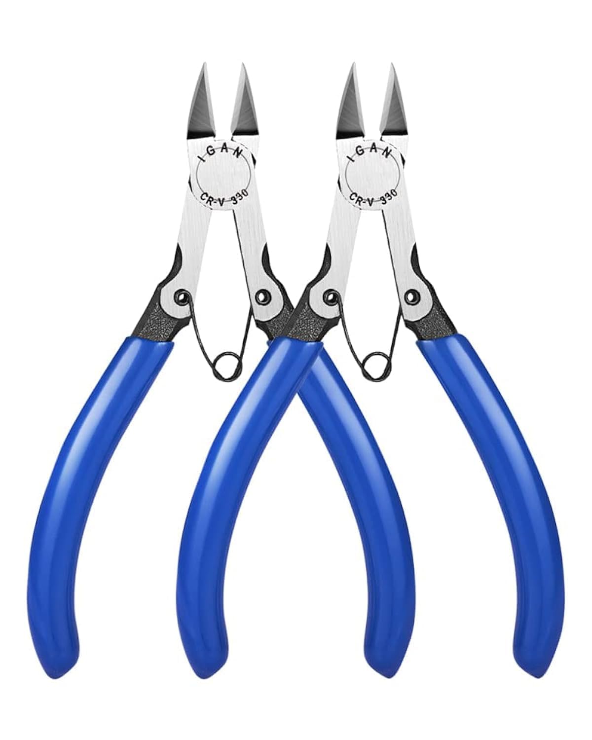 IGAN 330 wire flush cutters pack-2 close-up shows precision blades for clean cuts.