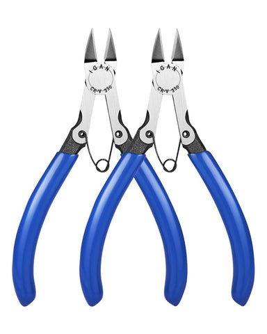 IGAN 330 wire flush cutters pack-2 close-up shows precision blades for clean cuts.