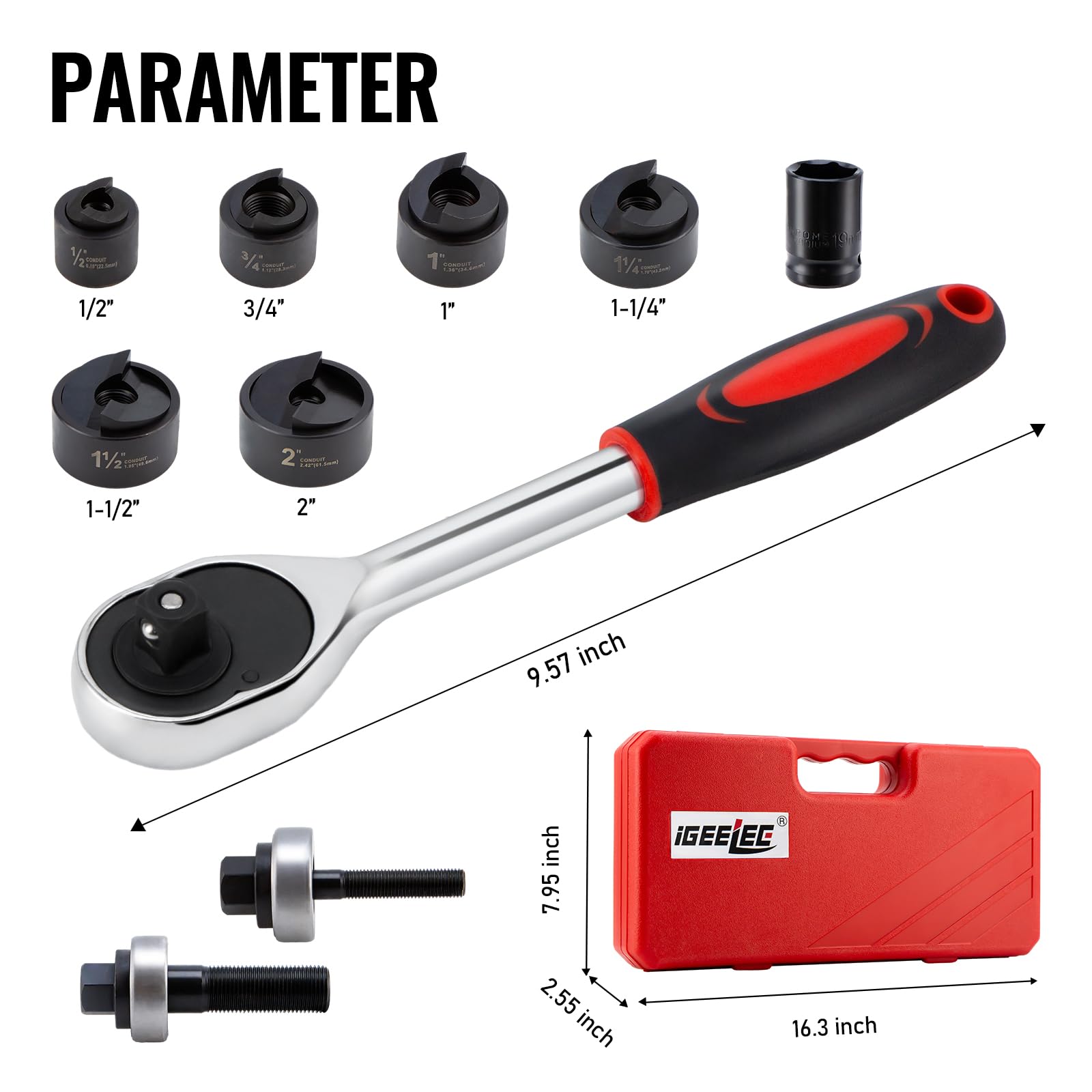 iGeelee ergonomic long-handle design improves leverage and reduces fatigue during use.