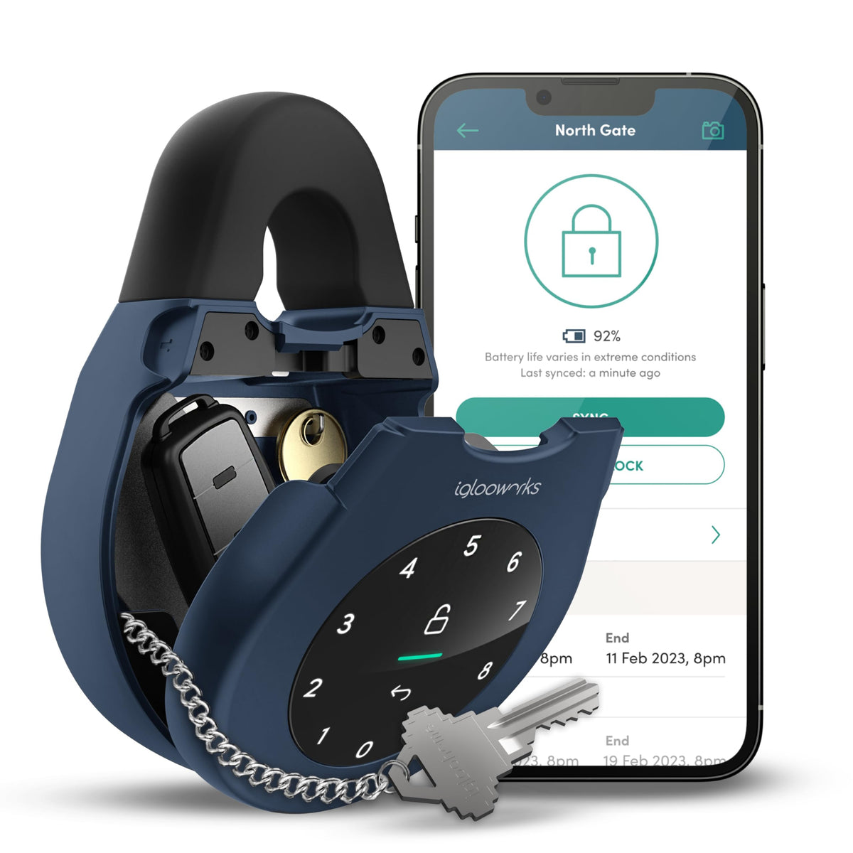 igloohome Keybox 3E with IP66 durability protects keys in challenging weather.