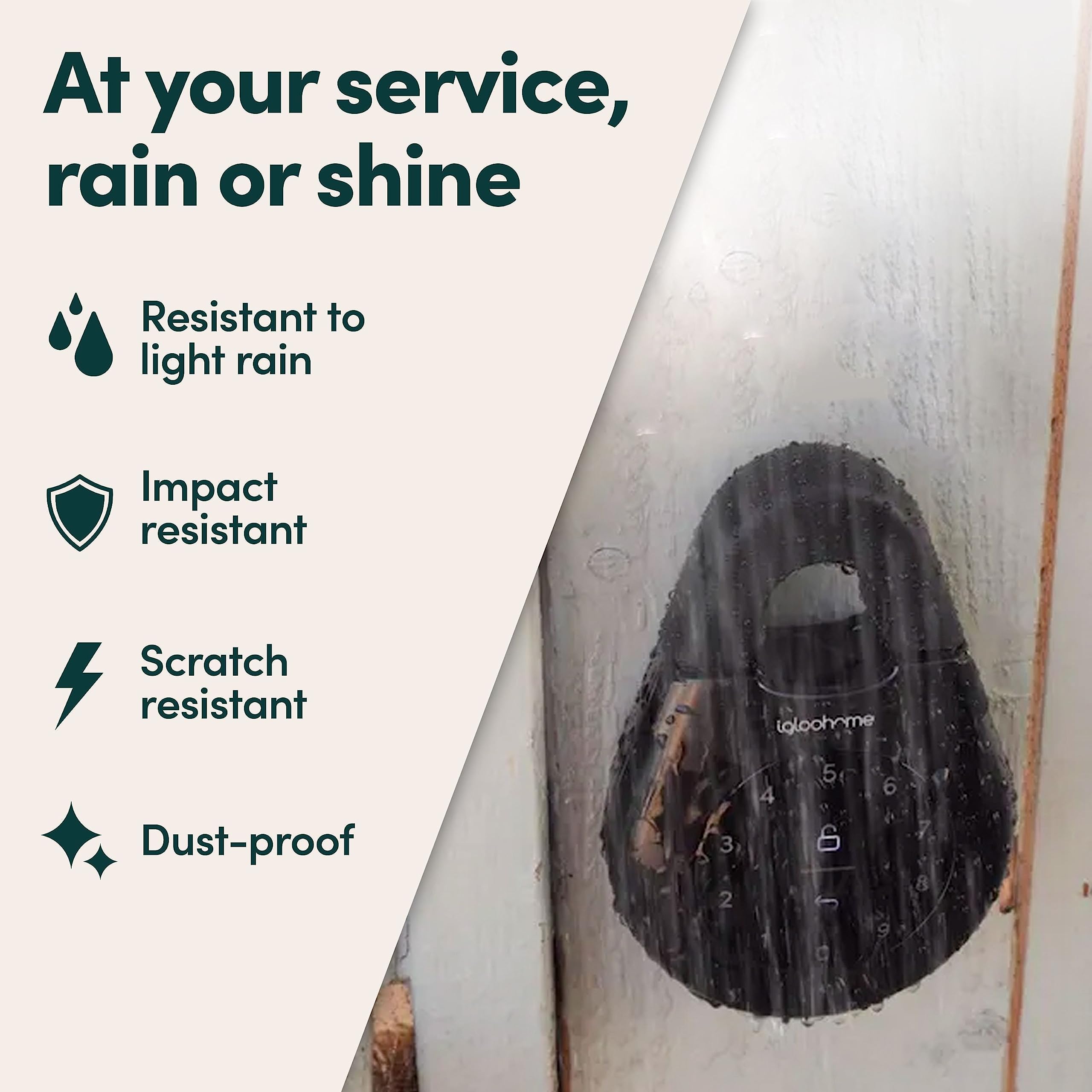 igloohome Keybox 3E scratch-resistant finish withstands daily use.
