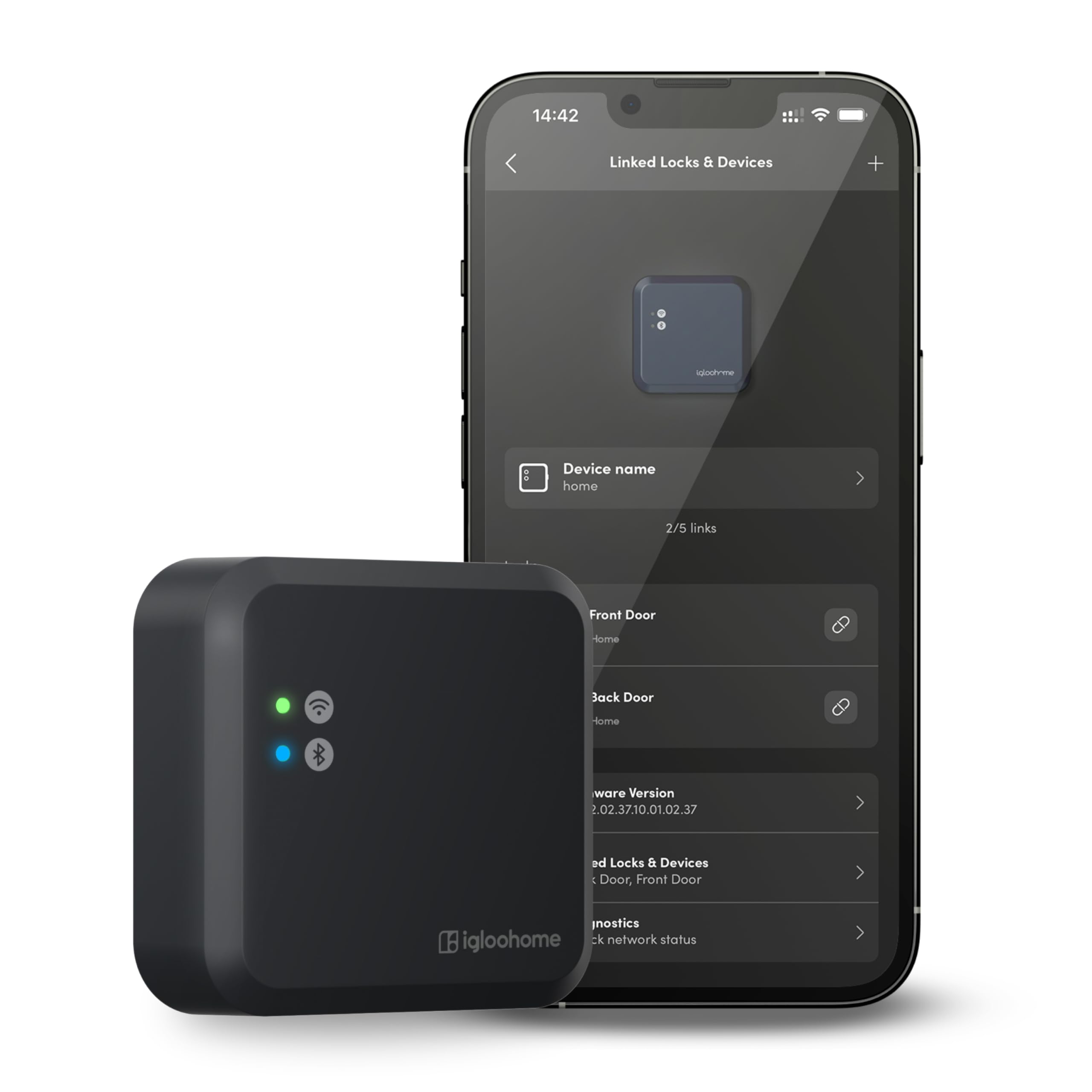 igloohome WiFi Bridge setup scene showing easy plug-and-play installation for remote lock control