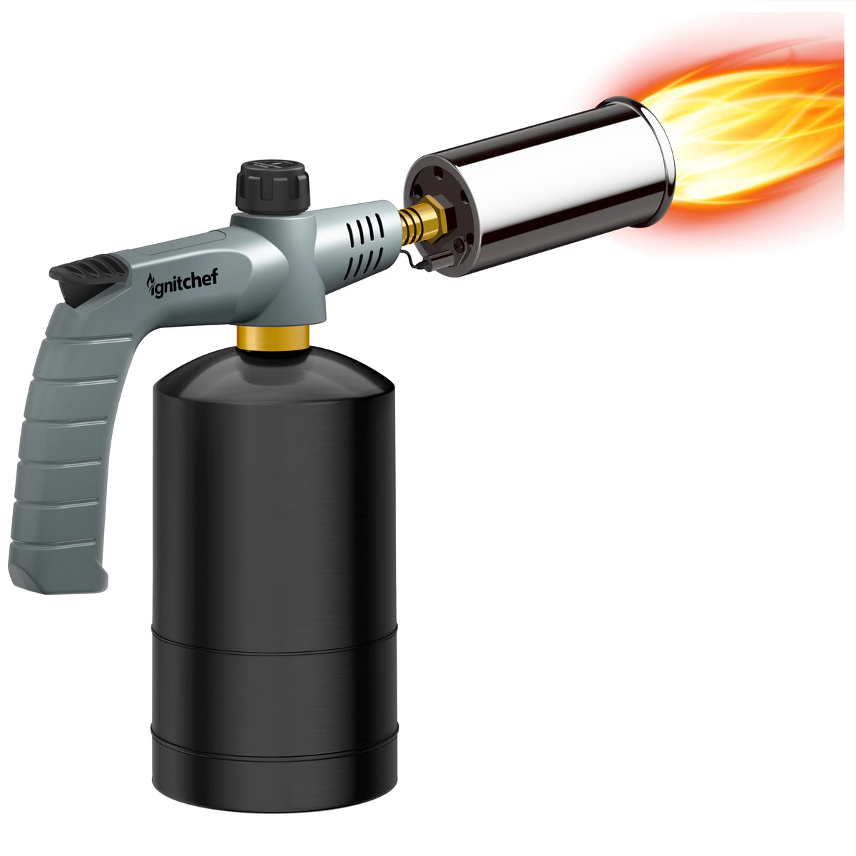 IgnitChef torch gun front view for precise searing and quick results