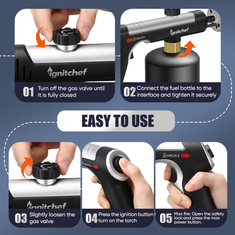 IgnitChef compact design suits kitchens, grills, campfires, and outdoor projects