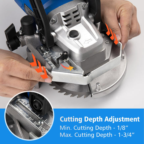 igooo heavy-duty undercut saw height adjustment system keeps blade parallel