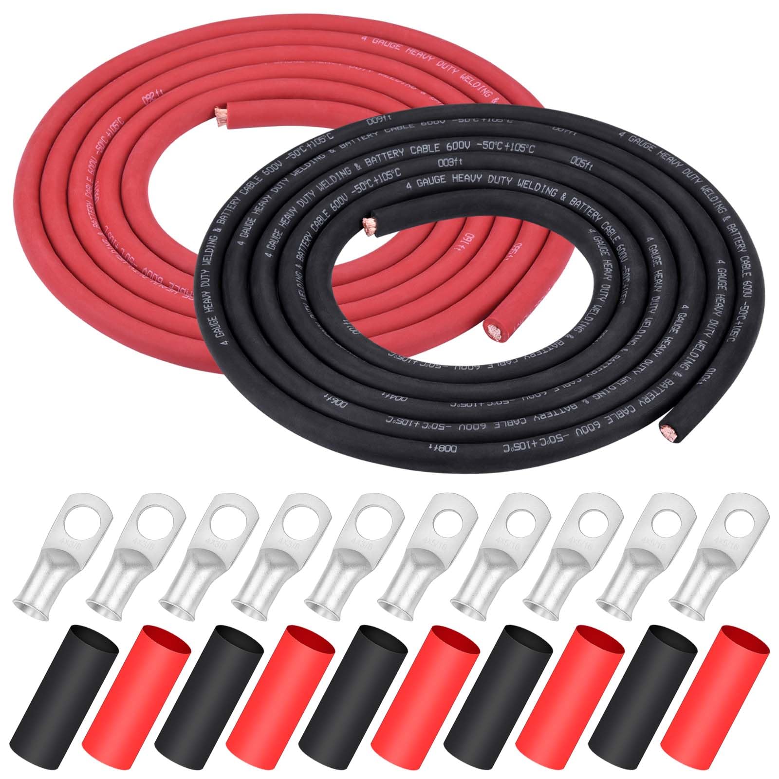 iGreely 4 AWG red welding cable for high-current outdoor applications