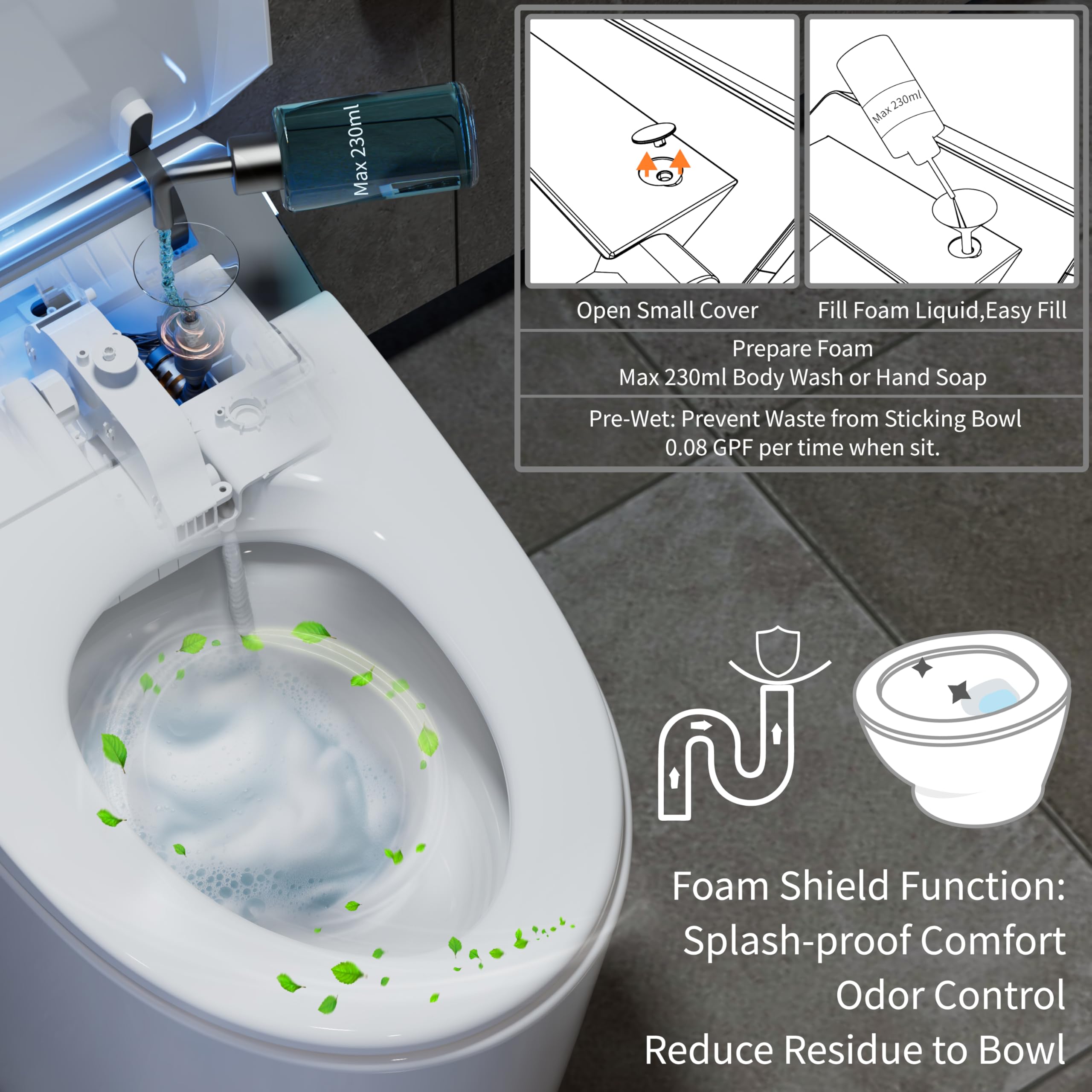 ihatit heated seat and warm water wash for cozy use