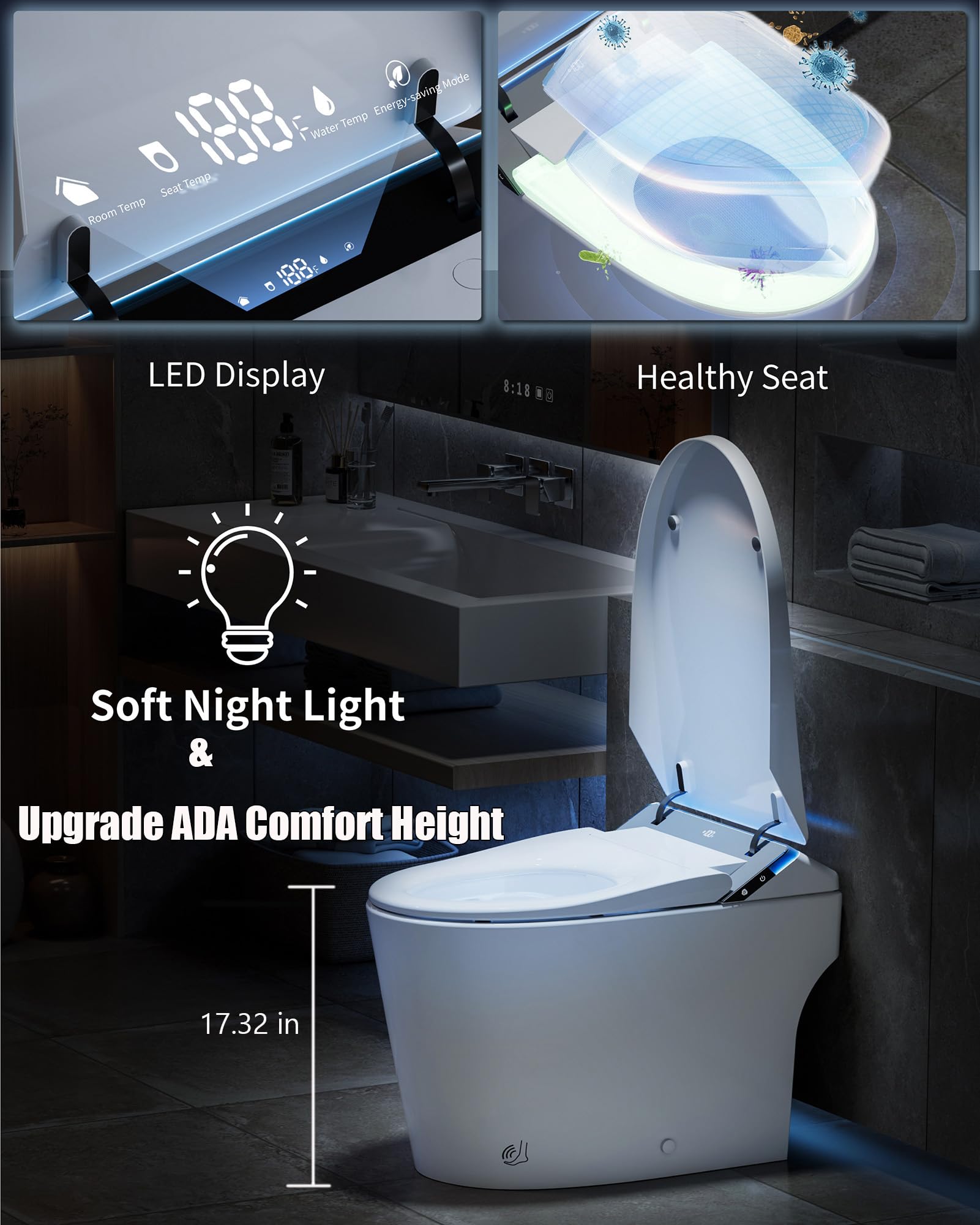 ihatit remote control and night light for easy night time use