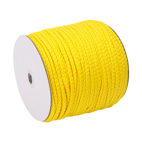IHDYPPEW polypropylene rope 1/4 inch yellow ideal for tarps and secure tie-downs.