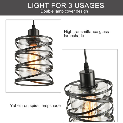 IHENGYANLT easy-install pendant ships with hardware and manual for quick setup