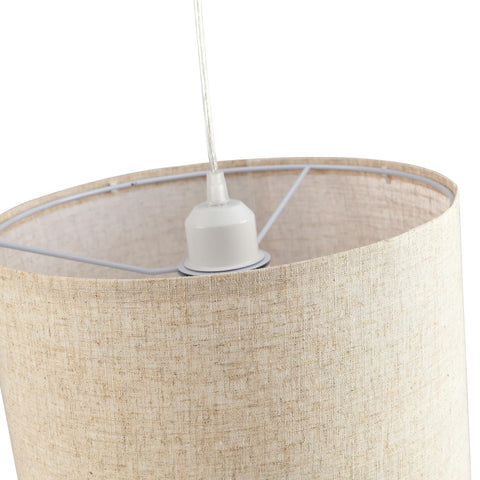 IHENGYANLT beige linen shade close-up highlighting textured fabric.