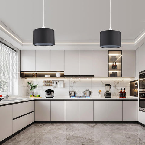 IHENGYANLT height-adjustable hanging light suits islands and tables.
