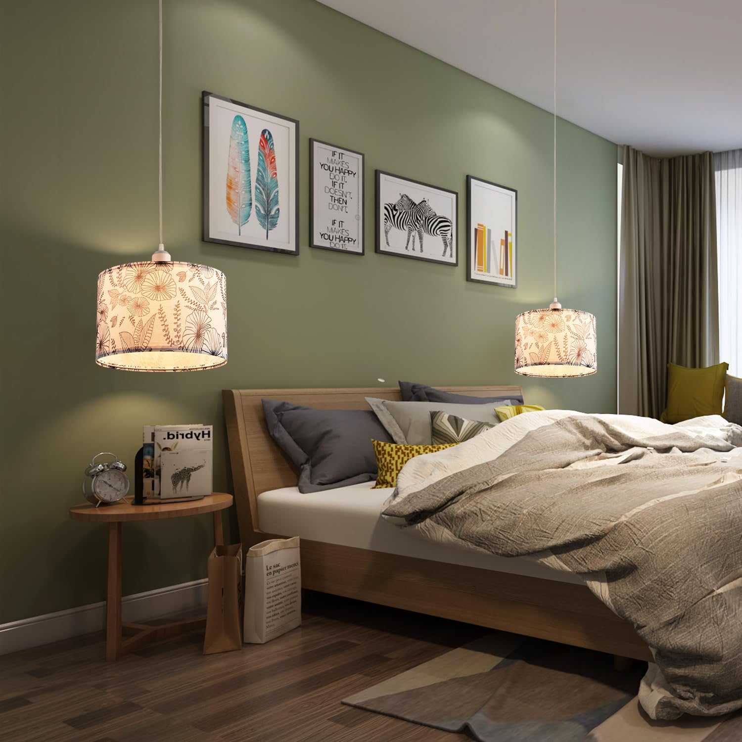 IHENGYANLT pendant with on/off switch for easy control in bedrooms