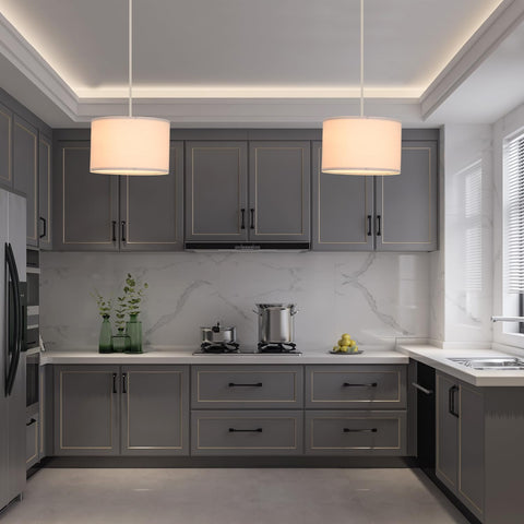 IHENGYANLT pendant light with white shade enhances cozy ambiance