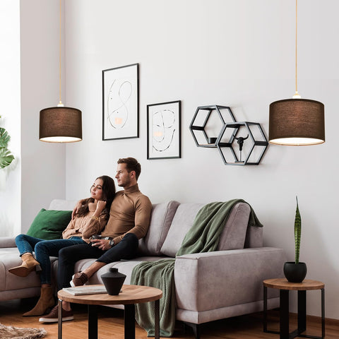 IHENGYANLT swag pendant light adds contemporary style to kitchens.
