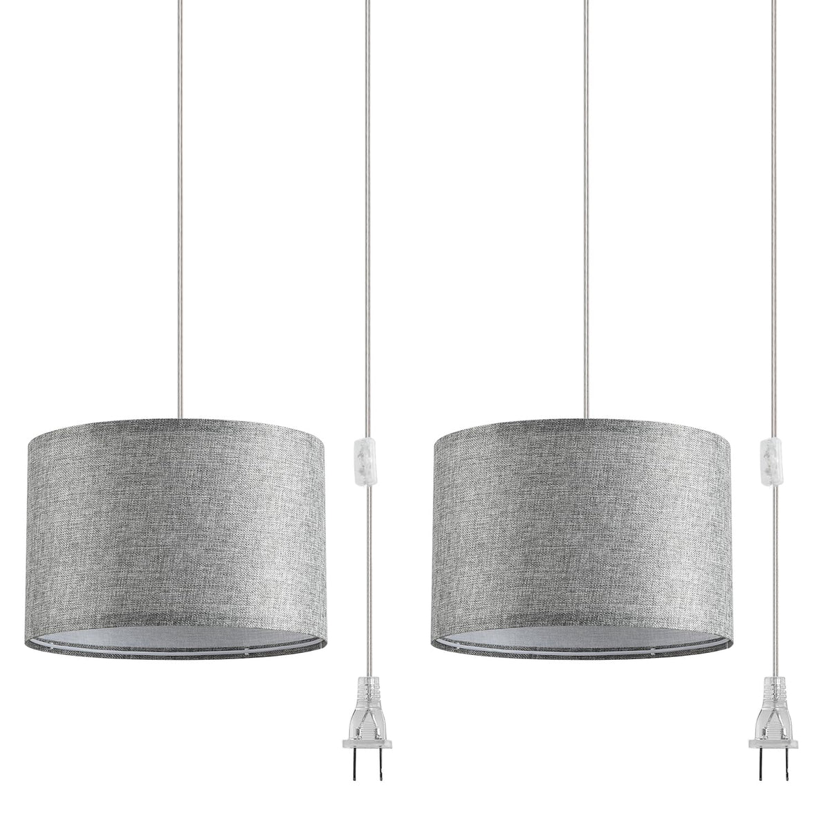 IHENGYANLT two-pack plug-in pendant light for versatile dining-area lighting.