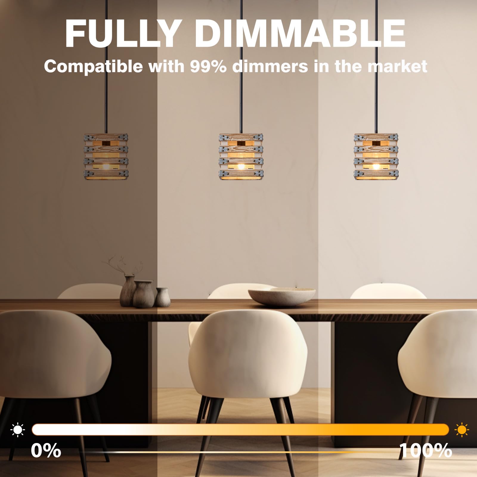 IINVGOOD Edison dimmable filament bulb offers smooth brightness control for mood lighting