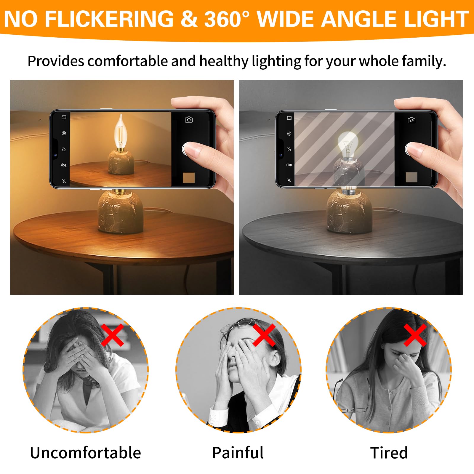 IINVGOOD flicker-free dimming supports stable mood lighting from 10-100%.