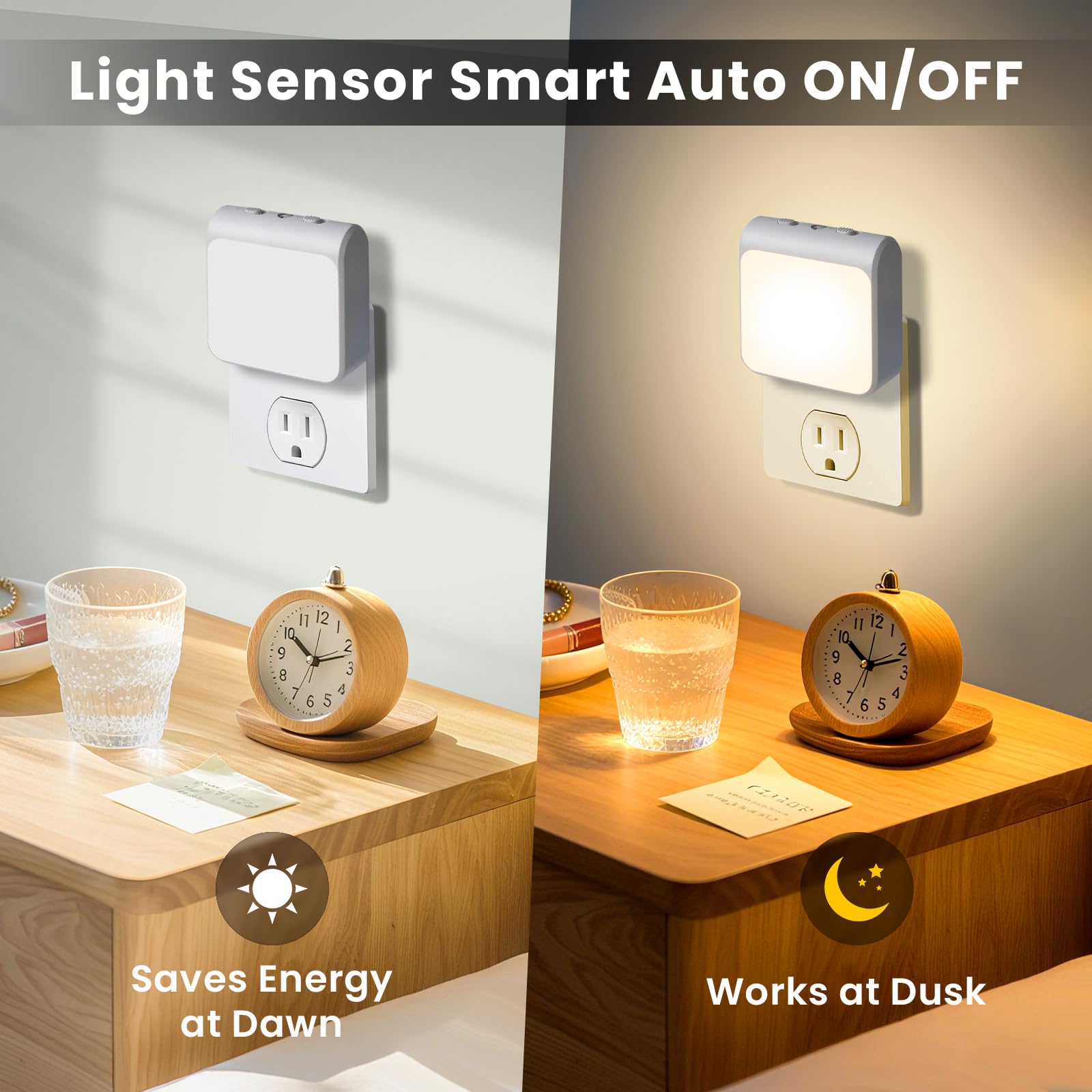IINVGOOD dimmable night light from 50 to 100 percent brightness.