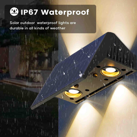 IIRARA fence lights IP67 weatherproof design withstands rain and wind.